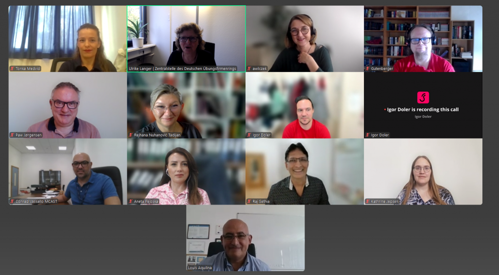 Screenshot von der Kick-Off-Videokonferenz