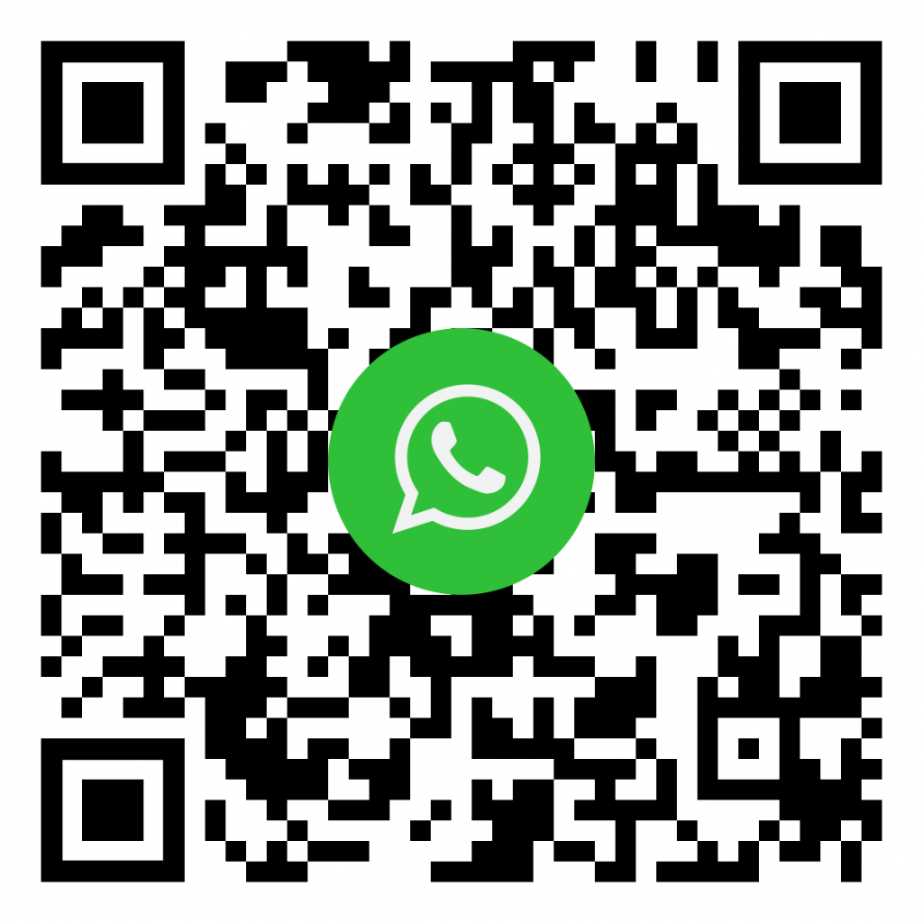QR-Code mit WhatsApp-Logo in der Mitte